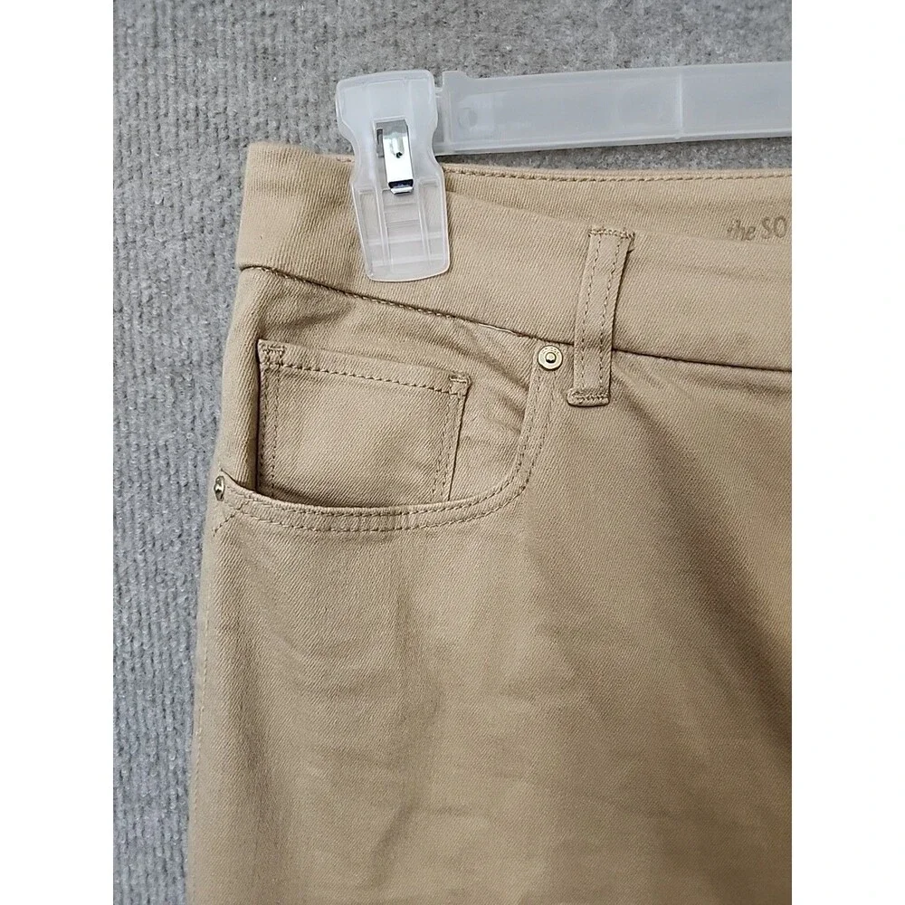 Chicos So Slimming Girlfriend Ankle Jeans Womens 1 US 8 Tall Tan Brown Stretch_2